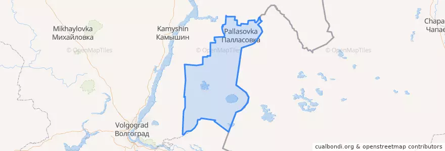 Mapa de ubicacion de Палласовский район.