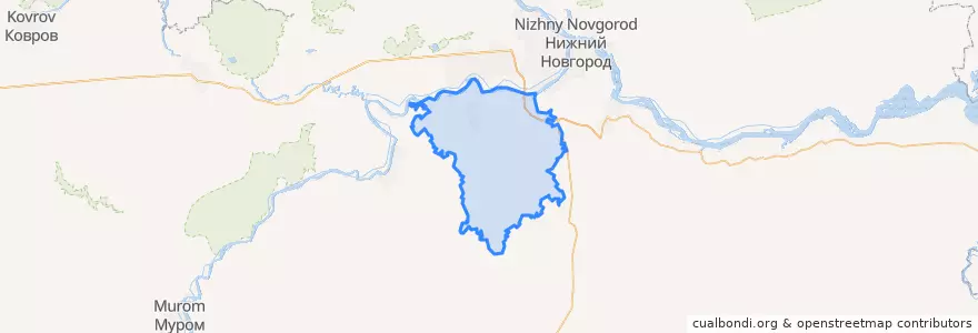 Mapa de ubicacion de Богородский район.