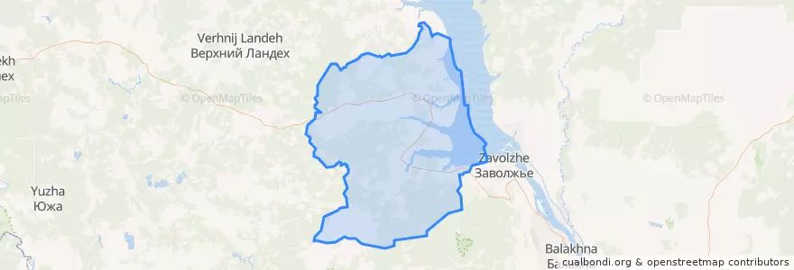 Mapa de ubicacion de городской округ Чкаловск.