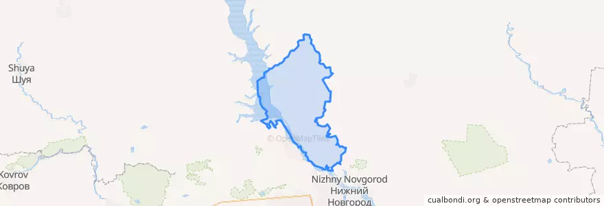 Mapa de ubicacion de Городецкий район.
