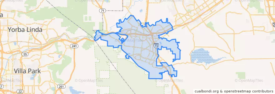 Mapa de ubicacion de Corona.