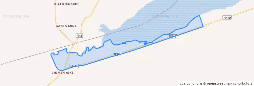 Mapa de ubicacion de Paraje Chimen Aike.