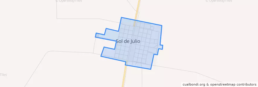 Mapa de ubicacion de Sol de Julio.