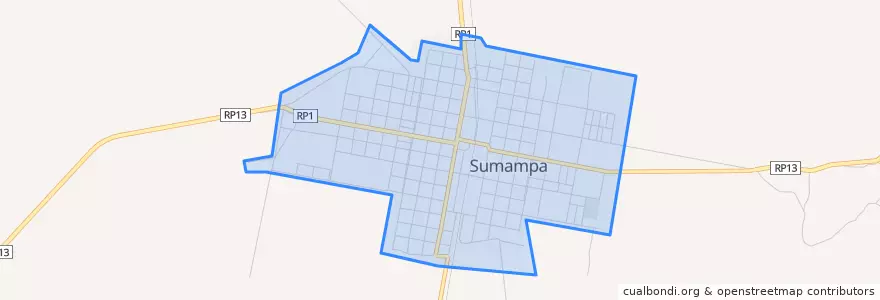 Mapa de ubicacion de Sumampa.