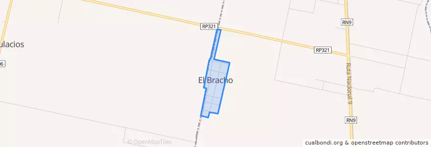 Mapa de ubicacion de El Bracho.