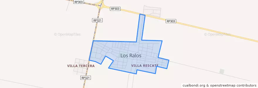 Mapa de ubicacion de Los Ralos.