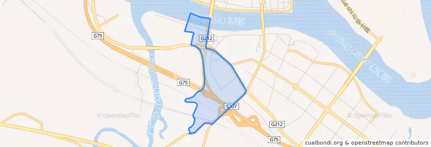 Mapa de ubicacion de 白鹿山社区.