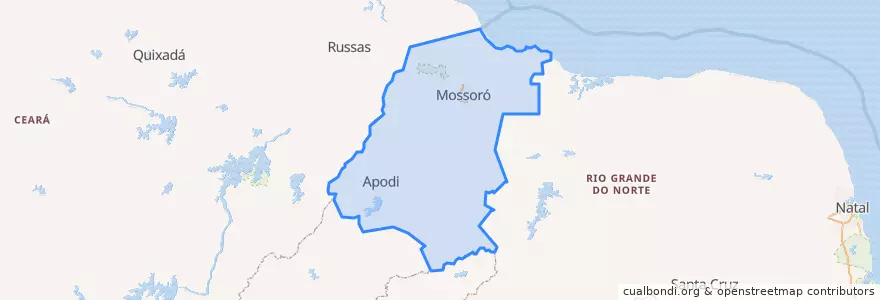Mapa de ubicacion de Região Geográfica Imediata de Mossoró.
