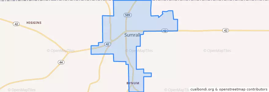 Mapa de ubicacion de Sumrall.