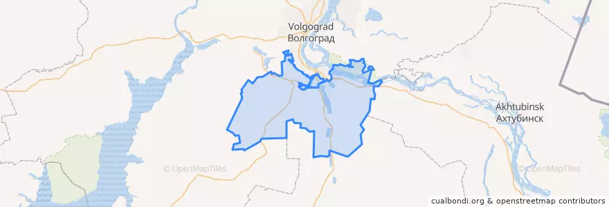 Mapa de ubicacion de Светлоярский район.