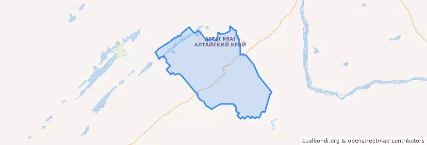 Mapa de ubicacion de Aleysky District.