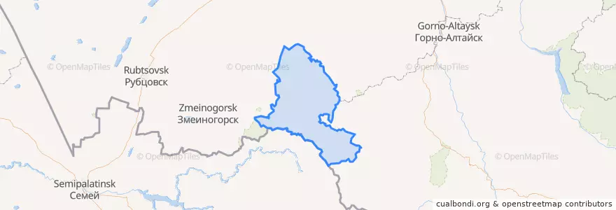 Mapa de ubicacion de Чарышский район.