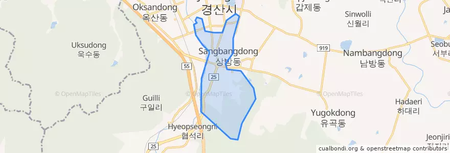 Mapa de ubicacion de 남부동.