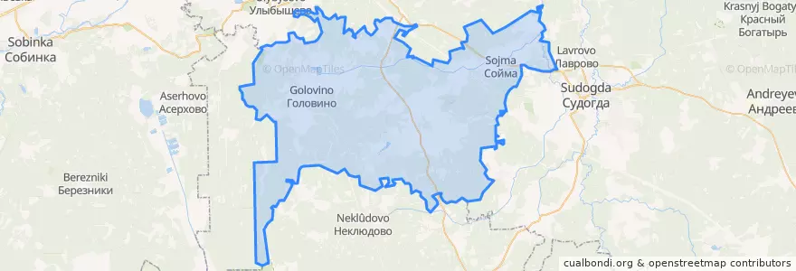 Mapa de ubicacion de Головинское сельское поселение.