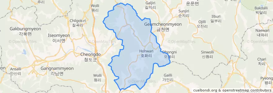 Mapa de ubicacion de 매전면.