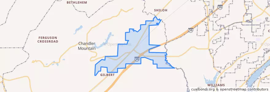 Mapa de ubicacion de Steele.