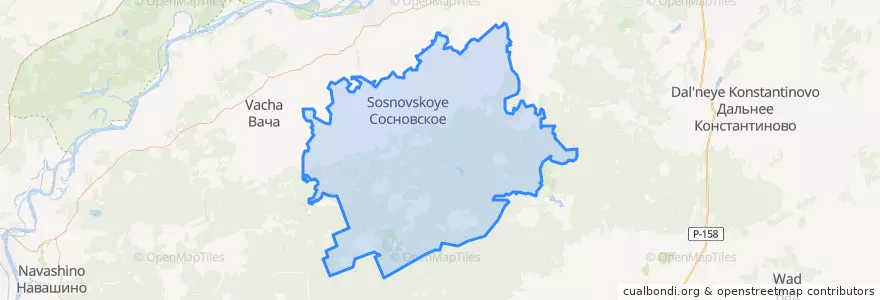 Mapa de ubicacion de Sosnovsky District.