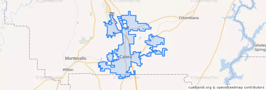 Mapa de ubicacion de Calera.