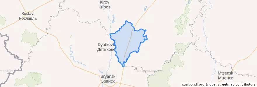 Mapa de ubicacion de Zhizdrinsky District.