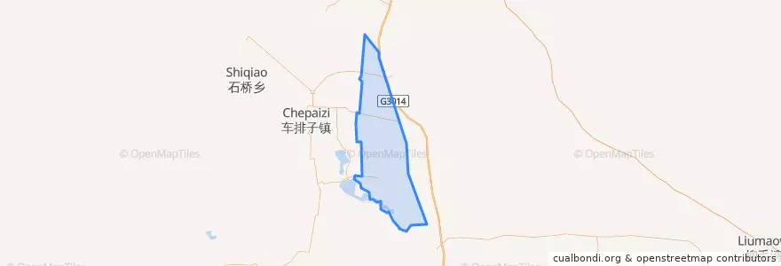 Mapa de ubicacion de 胡杨河市.