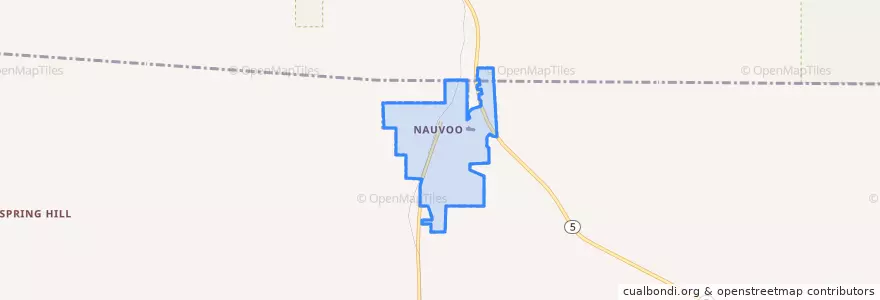 Mapa de ubicacion de Nauvoo.