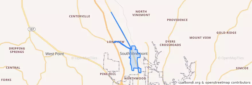 Mapa de ubicacion de South Vinemont.