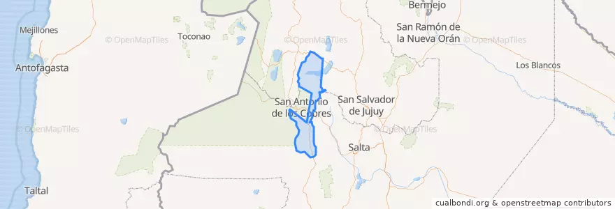 Mapa de ubicacion de Municipio de La Poma.