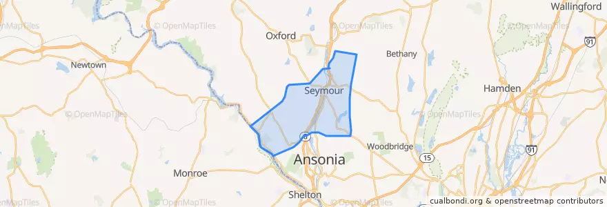 Mapa de ubicacion de Seymour.