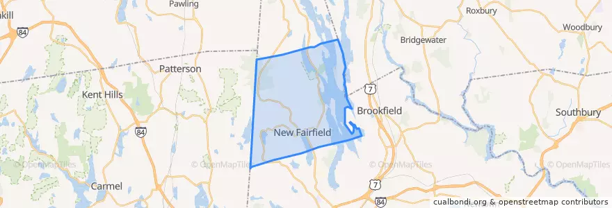 Mapa de ubicacion de New Fairfield.