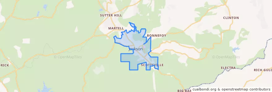 Mapa de ubicacion de Джэксон.