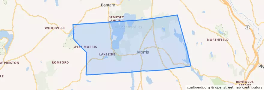 Mapa de ubicacion de Morris.
