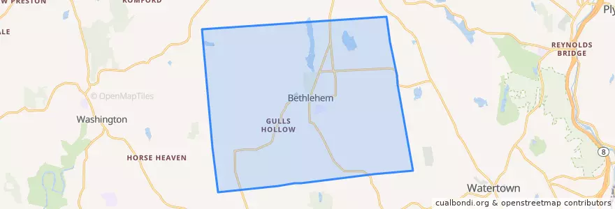 Mapa de ubicacion de Bethlehem.