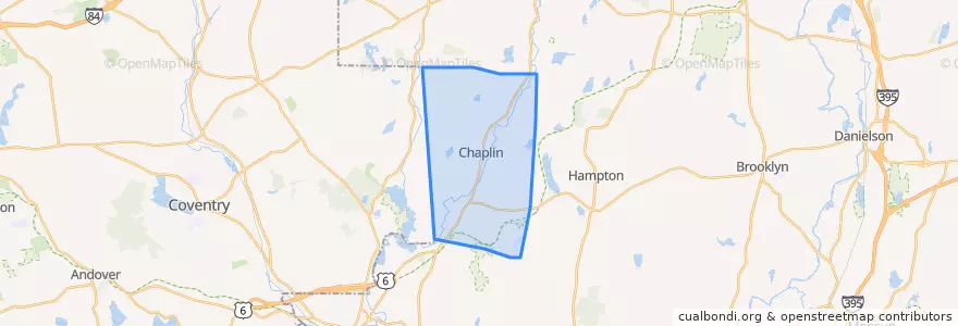 Mapa de ubicacion de Hampton.