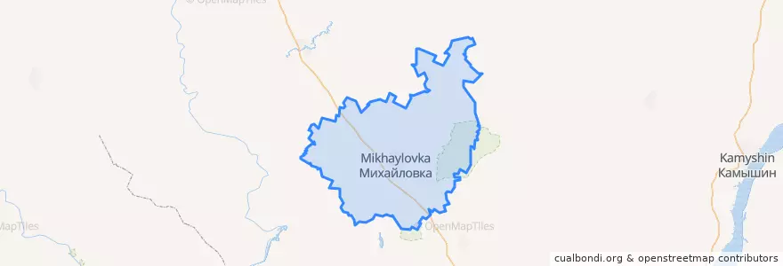 Mapa de ubicacion de городской округ Михайловка.