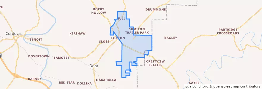 Mapa de ubicacion de Sumiton.