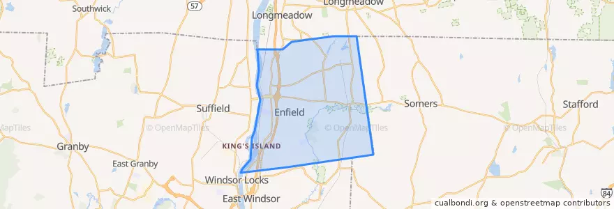 Mapa de ubicacion de Enfield.
