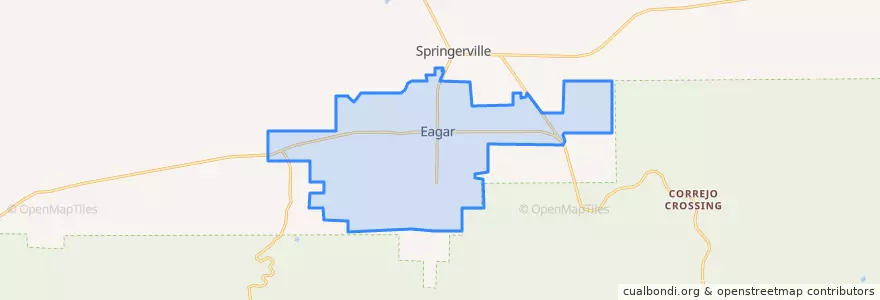 Mapa de ubicacion de Eagar.