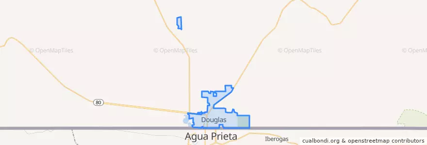 Mapa de ubicacion de Douglas.