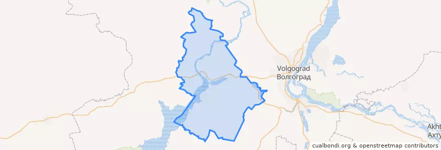 Mapa de ubicacion de Калачёвский район.
