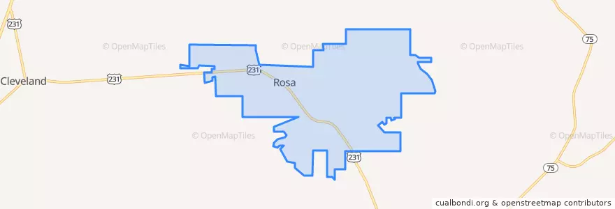 Mapa de ubicacion de Rosa.