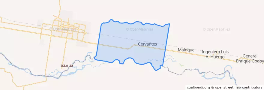 Mapa de ubicacion de Municipio de Cervantes.