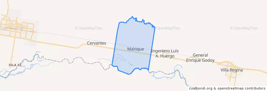 Mapa de ubicacion de Municipio de Mainqué.