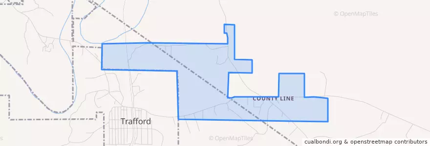 Mapa de ubicacion de County Line.