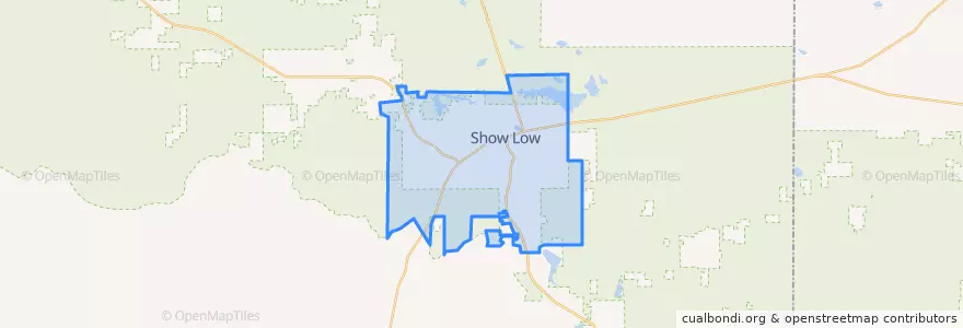 Mapa de ubicacion de Show Low.