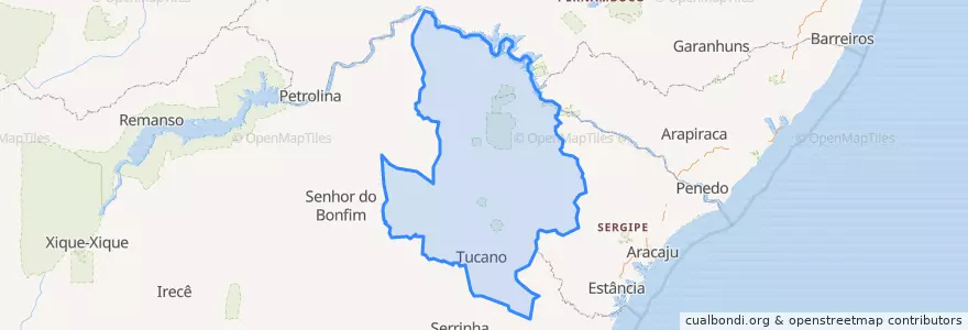 Mapa de ubicacion de Região Geográfica Intermediária de Paulo Afonso.