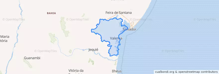 Mapa de ubicacion de Região Geográfica Intermediária de Santo Antônio de Jesus.