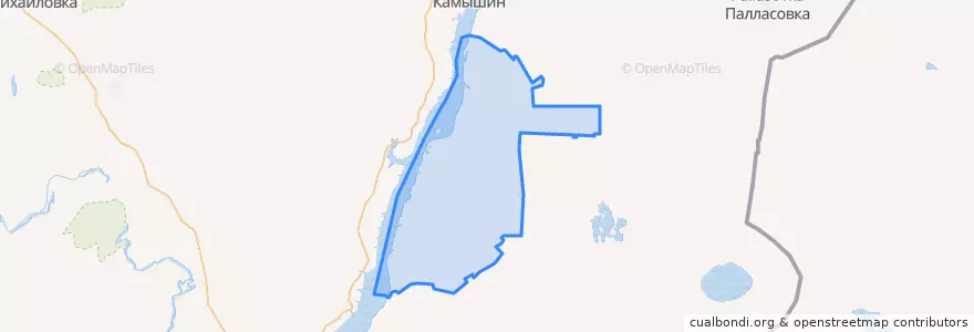 Mapa de ubicacion de Быковский район.