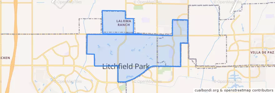 Mapa de ubicacion de Litchfield Park.