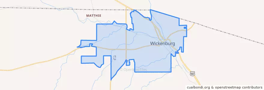 Mapa de ubicacion de Wickenburg.