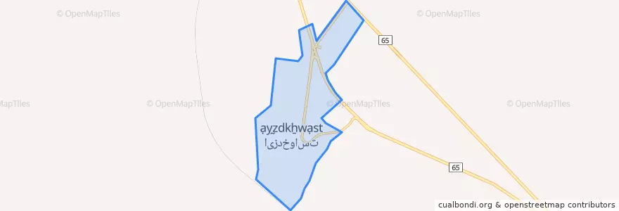 Mapa de ubicacion de ایزدخواست.